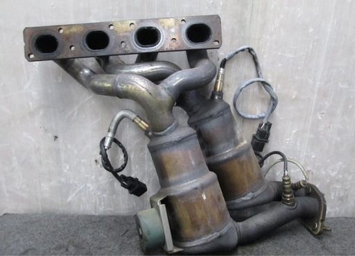 ■BMW VR20 E91 320i 触媒 エキゾーストマニホールド エキマニ センサー付 753299714097610 テストOK 88124Km N46B20B 6FAT ABA-VR20 E90■