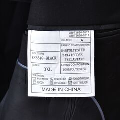 値下げしました【価格交渉OK】新品未使用 3XLサイズ ブラック [YFFUSHI] スーツ メンズ ビジネス スリーピース 大きいサイズ 2つボタン 無地 大きいサイズ 結婚式 就職 面接 スリムスーツ ストレッチ セットアップの画像