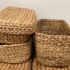 カゴバスケット(ウォーターヒヤシンス)の画像