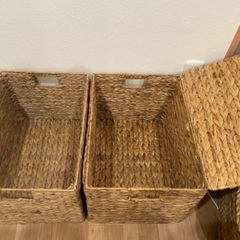 カゴバスケット(ウォーターヒヤシンス)の画像