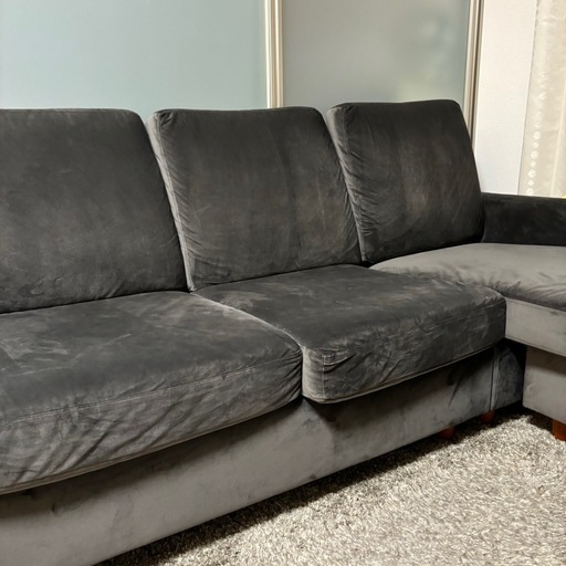 LOWYA カウチソファ グレー