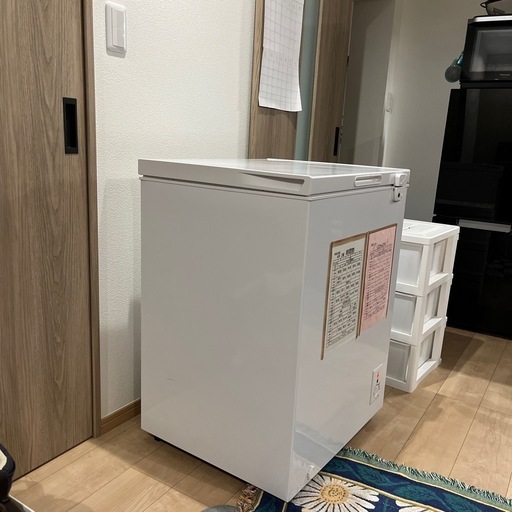 【お譲り先決定済】上開き冷凍庫（142ℓ）w635×d556×h860【2021年製】