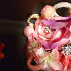 成人式、卒業式用 半衿(未使用品)+髪飾りの画像