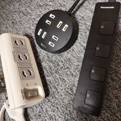 電源タップ　３個セット　エレコム　パナソニックの画像