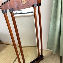 今週まで！イタリア最高級/ラグジュアリー/有名超高級ホテル/オーセンティック/バーズアイメープル/象嵌加工/classic/姿見/ミラーの画像