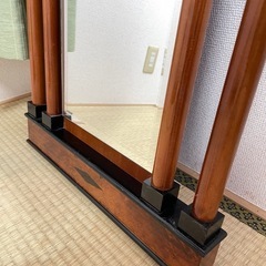 今週まで！イタリア最高級/ラグジュアリー/有名超高級ホテル/オーセンティック/バーズアイメープル/象嵌加工/classic/姿見/ミラーの画像