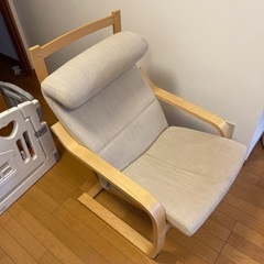 IKEA ポエング　2脚　クッション付き