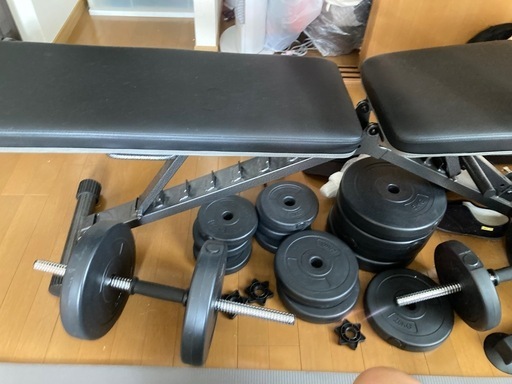 ダンベル30kgとベンチ台のセット
