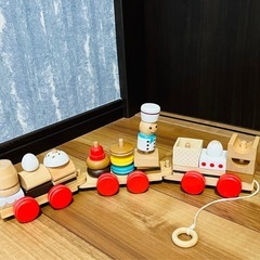 積み木　おやつ列車パティシエ