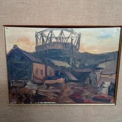 油絵額装　サイズ約54.5cm×45cmの画像