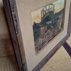 油絵額装　サイズ約54.5cm×45cmの画像