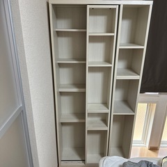 中古 可動式　本棚　白　ホワイトの画像