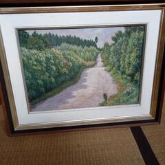 水彩画風景画　サイズ約74cm×58cm