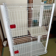 （取り引き中）キャットゲージ　白色　使用期間半年！