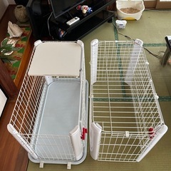 （取り引き中）キャットゲージ　白色　使用期間半年！の画像