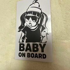BABY ON BOARDステッカー女の子の画像