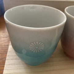 九谷焼　ペア　湯呑みの画像