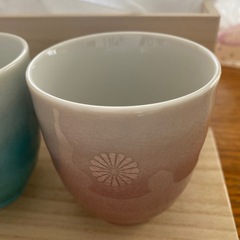 九谷焼　ペア　湯呑みの画像