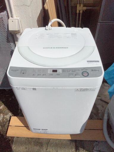 【Ko12】SHARP シャープ 全自動電気洗濯機 ES-GE6B-W 6kg 2018年製