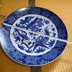 丸型大皿　皿　直径41cm 和風　アンティークの画像