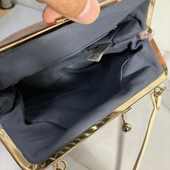 ☆値下げ☆K2409-347 がま口 ミニポーチ フェイクファー ピンク 中古美品の画像