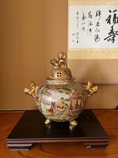 置き物「壺」置き台付