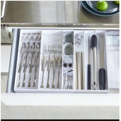 立体横伸縮  カトラリーケース  tower ホワイトの画像