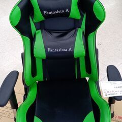 ★ジモティ割あり★  ゲーミングチェア グリーン／ブラック H9...