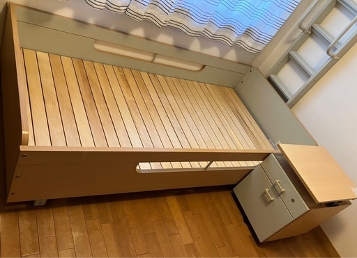 【コイズミ】システム学習机、ベッド、収納ラック、チェストのセット