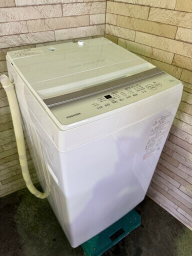 【高年式 美品】大阪送料無料★3か月保障付き★洗濯機★2024年★東芝★7kg★AW-7GM2(W)★S-374