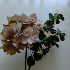 フェイクグリーン　アジサイ　観葉植物+花束　アーティフィシャルフ...