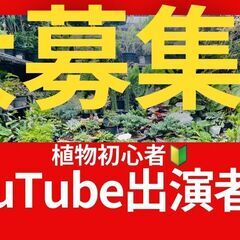 【募集】YouTube動画に共演してくださる方 ★植物初心者募集！
