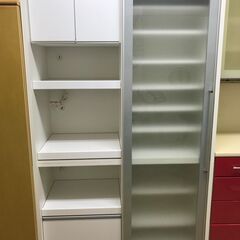 【FU958】★松田家具 マツダカグ システムキッチンボード  食器棚 ホワイト モイス加工付き 大容量 大家族  ファミリータイプ  クリーニング済 堺市 深井 【ジャングルジャングル深井店】