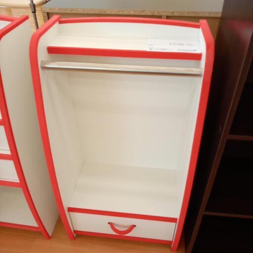 ★ジモティ割あり★ ハンガーラック　ホワイト　レッド　クリーニング済　YJ3857