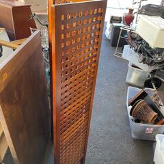パーテーション　No.13283　仕切り　三つ折り　木製　【リサイクルショップどりーむ荒田店】の画像