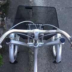 ＜超美品車＞ブリヂストン・ミンナ三輪自転車・シルバー・鍵付きの画像