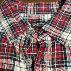 FadedGloryフェイデッドグローリー　ネルシャツ　ボタンダウン　Mサイズの画像