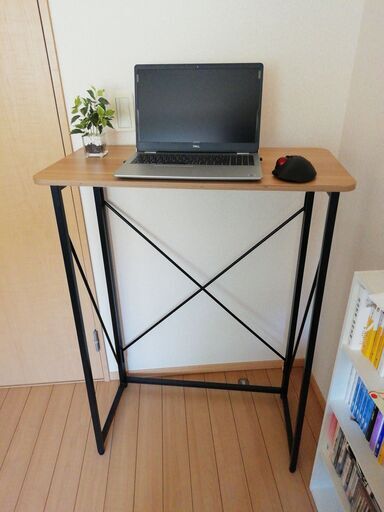 スタンディングデスク 折りたたみデスク 幅80×奥行40×高さ110cm