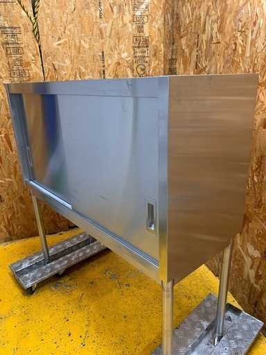 a(6657) ステンレスキャビネット 作業台 両面扉 W1200D450H1210 飲食店 ステンレステーブル キッチン作業台 直接引き取り歓迎 大阪