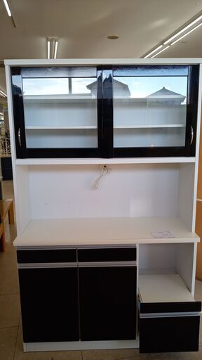 ★ジモティ割あり★ (株）山清工業 レンジボード 黒 H192×D44×W117 クリーニング済み TJ8586