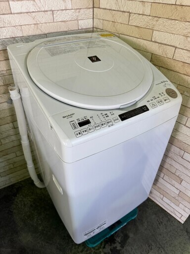 【美品】大阪送料無料★3か月保障付き★洗濯機★2021年★シャープ★8kg★ES-TX8E-W★S-385
