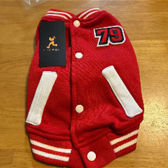 犬用スタジャン　背中開き　Mサイズ首回り30cm　胴回り36〜4...