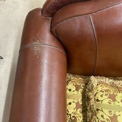 【一旦受付終了】バラ売り可能♪ イタリアの高級家具 BASTEX 茶色 ソファー ケイラック朝霞田島店 GM165の画像