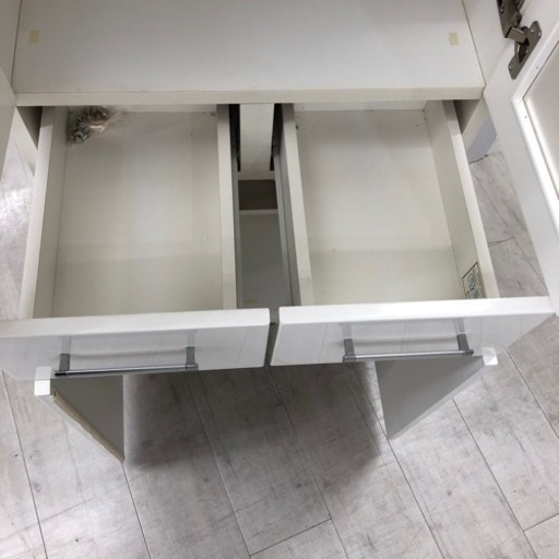 ニトリ　食器棚　2枚扉　ホワイト　【トレファク堺福田店】