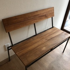 ガーデンチェア　金属製ベンチ