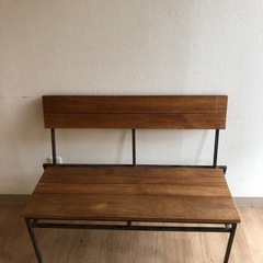 ガーデンチェア　金属製ベンチの画像