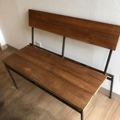 ガーデンチェア　金属製ベンチの画像