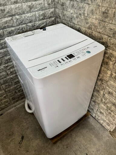 【美品】大阪送料無料★3か月保障付き★洗濯機★2019年★ハイセンス★4.5kg★HW-T45D★S-416