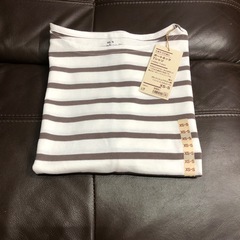 【新品】無印　ボートネック Tシャツ　オーガニックコットン