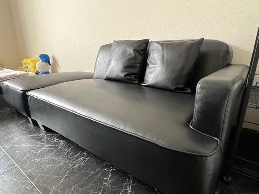 ローソファー(レザー) L字型 ２,３人掛け 組み換え自由